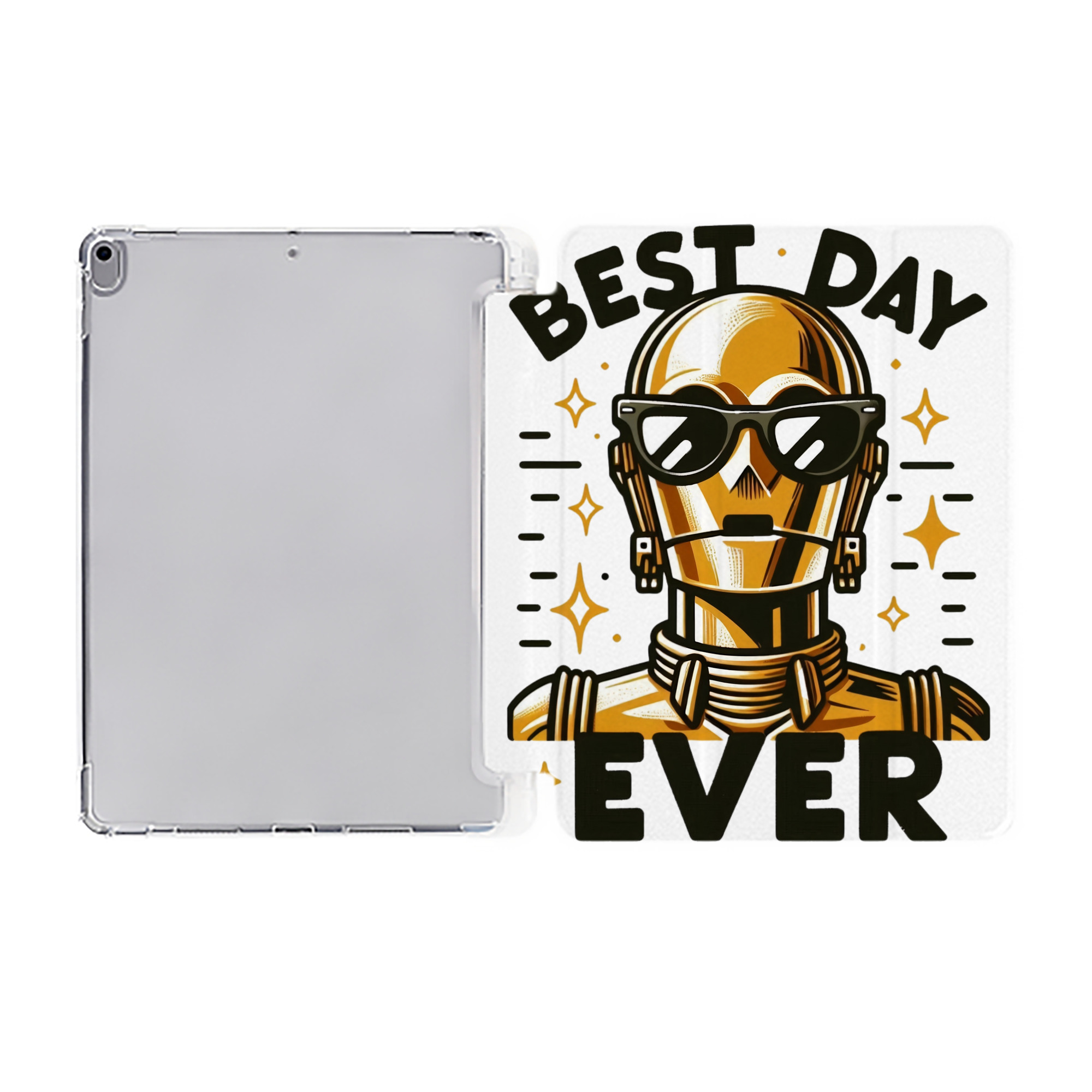 （画像用） スター・ウォーズ Star Wars IPad ケース ペン収納付き 三つ折りスタンド PUレザー×シリコン 対応機種9.5/10.5/10.9インチ